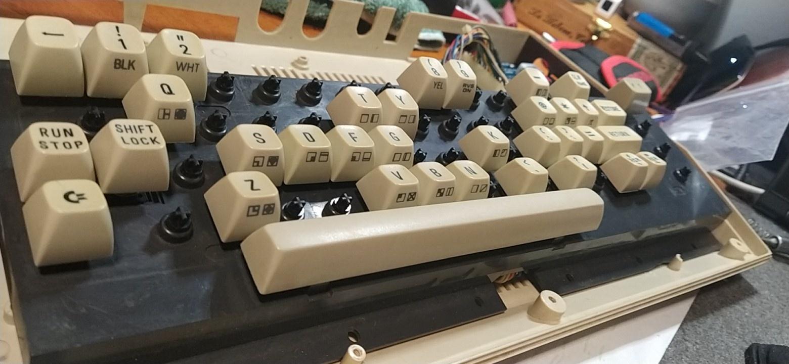 Half reassembled keybaord