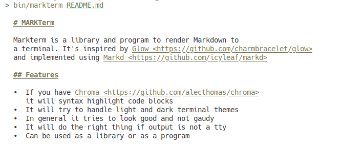 markterm on a light terminal